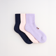 3-Pack Unicolor Havlu Çorap - Lacivert/Pembe/Lila