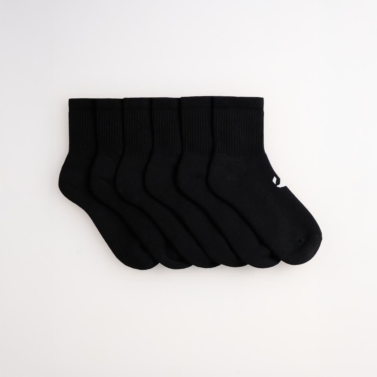 6-Pack Unicolor Havlu Çorap - 6 Siyah