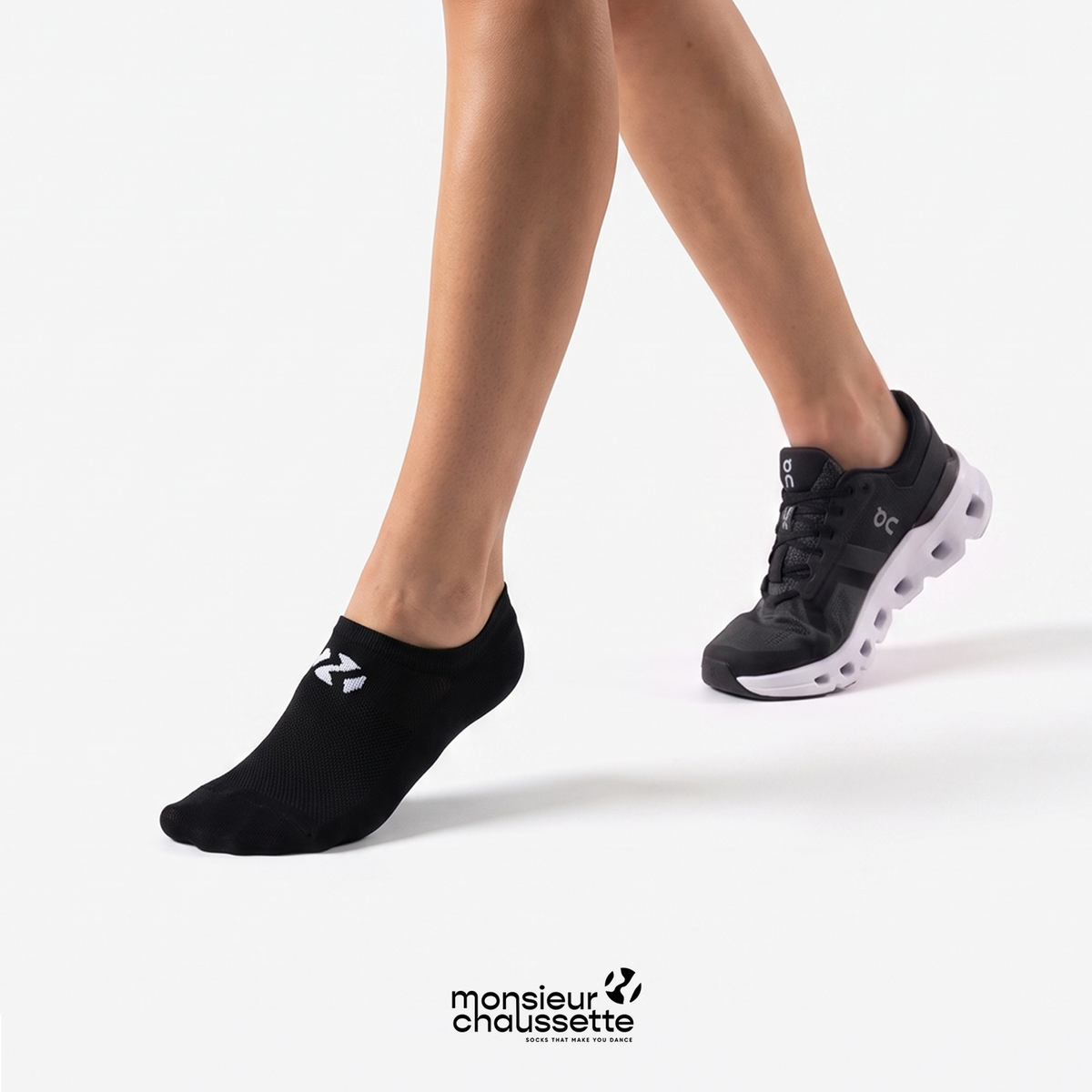 3-PACK NO SHOW BLACK SOCKS